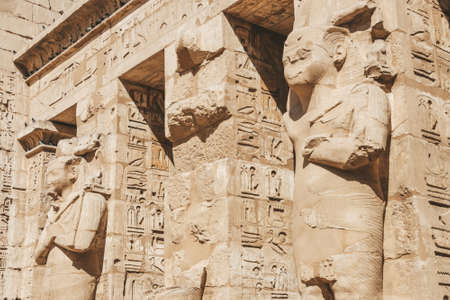 Ruins of the Egyptian Karnak Temple, the largest open-air museum in Luxor.の写真素材