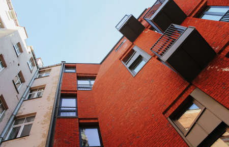 color contrast, urban architectureの写真素材