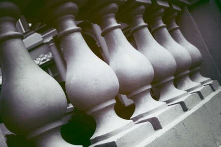 Vintage photo of plaster balustrade balusters