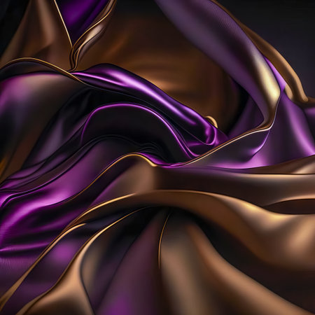 Solid background of graceful silk silky satin fabric.の素材