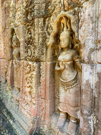 Ta Som, Tasaom, a small Buddhist temple in Angkor, Cambodia.の写真素材