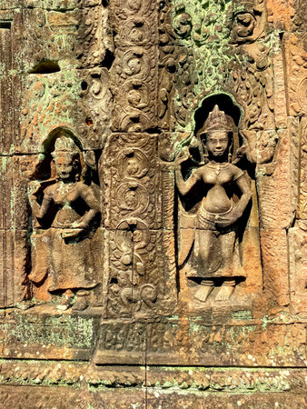 Ta Som, Tasaom, a small Buddhist temple in Angkor, Cambodia.の写真素材