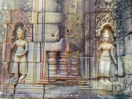 Ta Som, Tasaom, a small Buddhist temple in Angkor, Cambodia.の写真素材