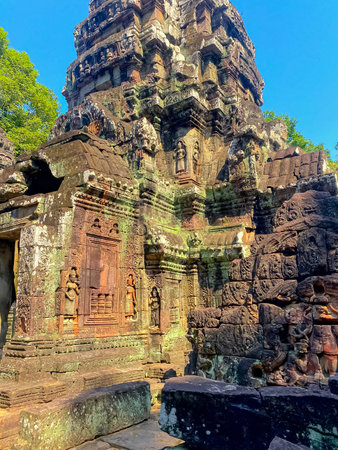 Ta Som, Tasaom, a small Buddhist temple in Angkor, Cambodia.の写真素材