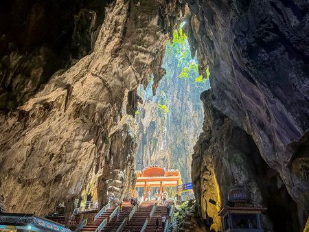 Batu Caves in Kuala Lumpur, one of the largest Hindu attractions in Malaysia.の写真素材
