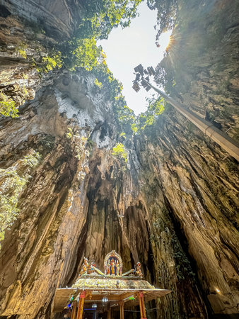 Batu Caves in Kuala Lumpur, one of the largest Hindu attractions in Malaysia.の写真素材