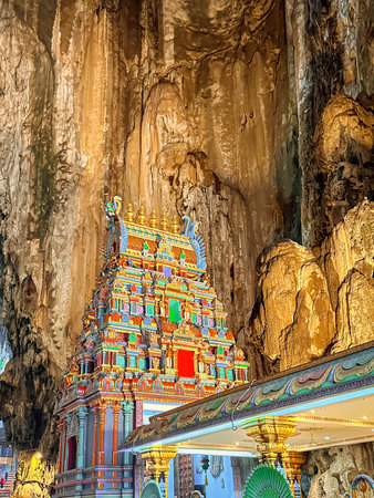 Batu Caves in Kuala Lumpur, one of the largest Hindu attractions in Malaysia.の写真素材