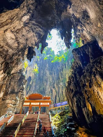 Batu Caves in Kuala Lumpur, one of the largest Hindu attractions in Malaysia.の写真素材