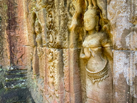Ta Som, Tasaom, a small Buddhist temple in Angkor, Cambodia.の写真素材