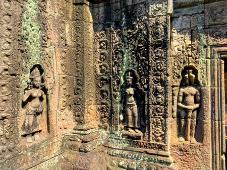Ta Som, Tasaom, a small Buddhist temple in Angkor, Cambodia.の写真素材