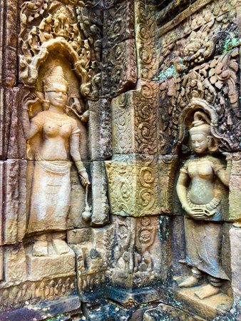 Ta Som, Tasaom, a small Buddhist temple in Angkor, Cambodia.の写真素材