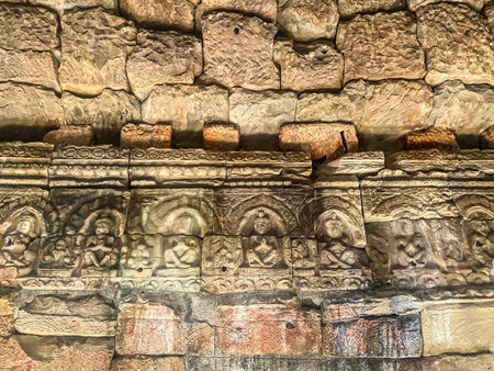 Preah Khan, Preah Khan Kampong Svay archaeological site, Angkor, Cambodia.の写真素材