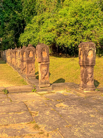 Preah Khan, Preah Khan Kampong Svay archaeological site, Angkor, Cambodia.の写真素材