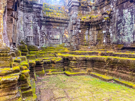 Preah Khan, Preah Khan Kampong Svay archaeological site, Angkor, Cambodia.の写真素材