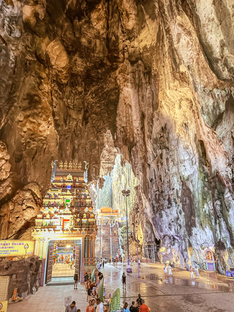 Batu Caves in Kuala Lumpur, one of the largest Hindu attractions in Malaysia.の写真素材