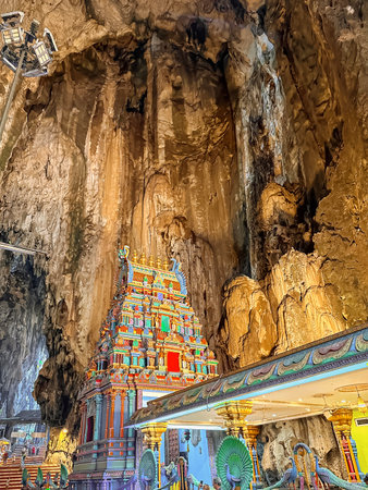 Batu Caves in Kuala Lumpur, one of the largest Hindu attractions in Malaysia.の写真素材