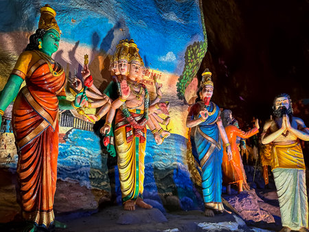 Batu Caves in Kuala Lumpur, one of the largest Hindu attractions in Malaysia.の写真素材
