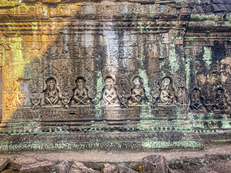 Preah Khan, Preah Khan Kampong Svay archaeological site, Angkor, Cambodia.の写真素材