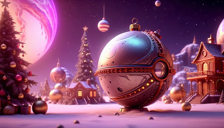 Fantastic beautiful Christmas New Year composition.の素材