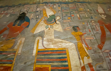 Tomb KV16 in the Egyptian Valley of the Kings, in the Theban necropolis on the west bank of the Nile, Egypt, Luxor.の写真素材