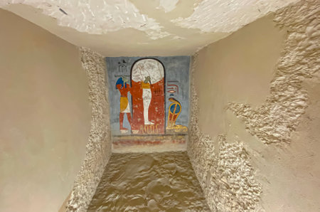 Tomb KV16 in the Egyptian Valley of the Kings, in the Theban necropolis on the west bank of the Nile, Egypt, Luxor.の写真素材