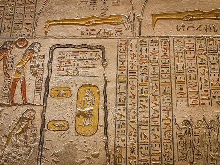 Tomb of Memnon KV9 in the Egyptian Valley of the Kings, in the Theban necropolis, Egypt, Luxor.の写真素材