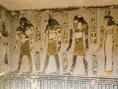Tomb KV11 in the Egyptian Valley of the Kings, in the Theban necropolis, Egypt, Luxor.の写真素材