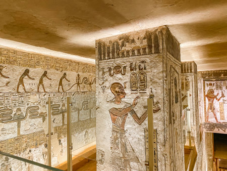 Tomb KV11 in the Egyptian Valley of the Kings, in the Theban necropolis, Egypt, Luxor.の写真素材