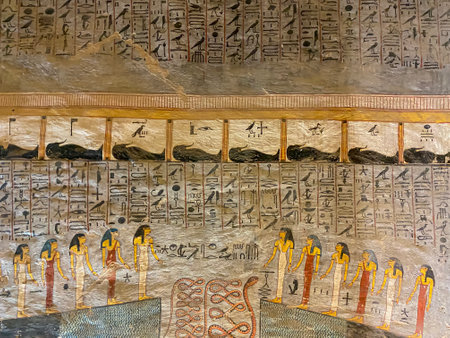Tomb KV16 in the Egyptian Valley of the Kings, in the Theban necropolis on the west bank of the Nile, Egypt, Luxor.の写真素材