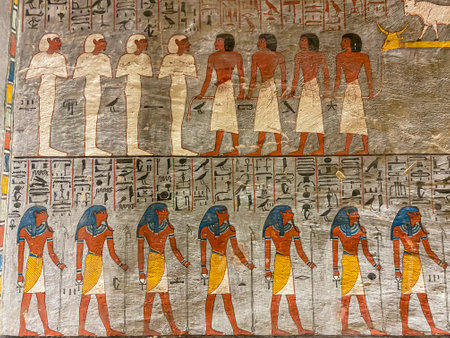 Tomb KV16 in the Egyptian Valley of the Kings, in the Theban necropolis on the west bank of the Nile, Egypt, Luxor.の写真素材