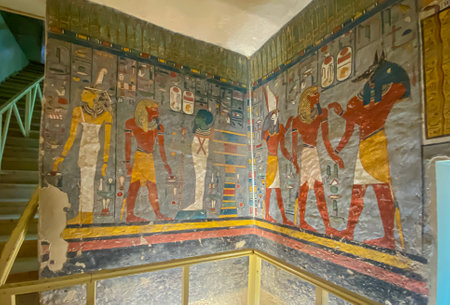 Tomb KV16 in the Egyptian Valley of the Kings, in the Theban necropolis on the west bank of the Nile, Egypt, Luxor.の写真素材