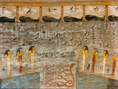 Tomb KV16 in the Egyptian Valley of the Kings, in the Theban necropolis on the west bank of the Nile, Egypt, Luxor.の写真素材