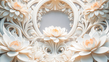 Wedding card series, beautiful formal wedding decoration.の素材