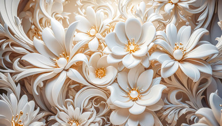 Wedding card series, beautiful formal wedding decoration.の素材