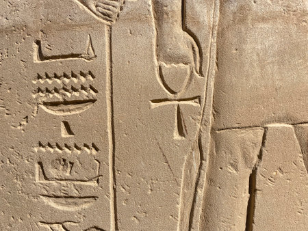 Karnak Temple is dedicated to the temple complex of Ancient Egypt in honor of the god Amun-Ra, his wife Mut and son Khons. Thebes, Karnak, Luxor, Egypt.の写真素材