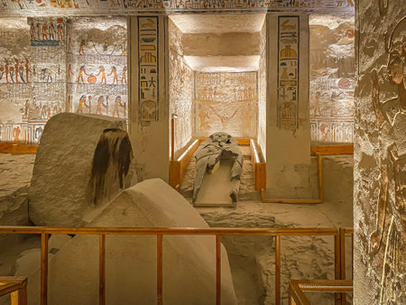 Tomb of Memnon KV9 in the Egyptian Valley of the Kings, in the Theban necropolis, Egypt, Luxor.