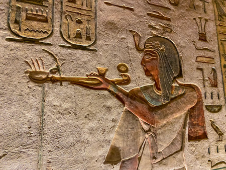 Tomb KV11 in the Egyptian Valley of the Kings, in the Theban necropolis, Egypt, Luxor.の写真素材