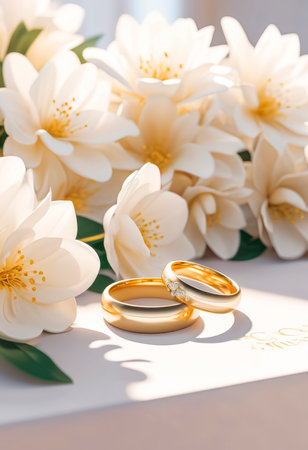 Wedding card series, beautiful formal wedding decoration.の素材