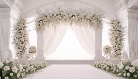 Wedding card series, beautiful formal wedding decoration.の素材