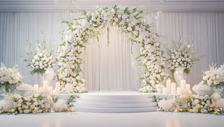 Wedding card series, beautiful formal wedding decoration.の素材