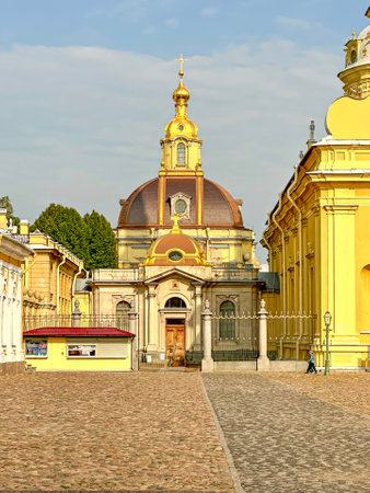 Peter and Paul Cathedral in Saint Petersburg.の写真素材