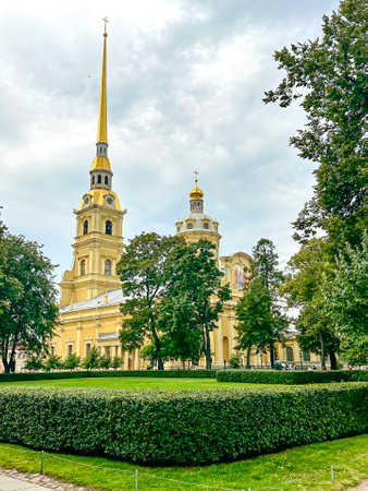 Peter and Paul Cathedral in Saint Petersburg.の写真素材