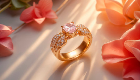 elite wedding engagement rings made of gold, unique original design, beautiful official wedding decoration.の素材