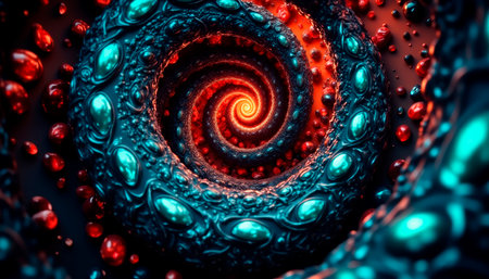 a magnificent complex spiral of fire and lava, shrouded in fire and smoke.の素材