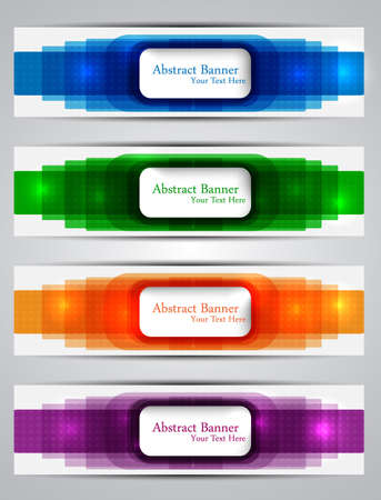set colorful banner illustrationのイラスト素材
