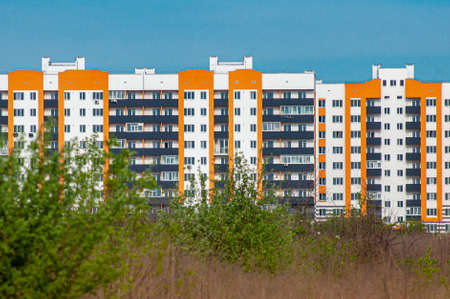 Poltava, Ukraine. May 16. 2021 Residential apartment building from the developer, new building