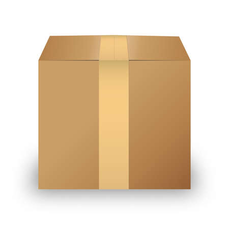 Carton box isolated on white background vector illustrationのイラスト素材