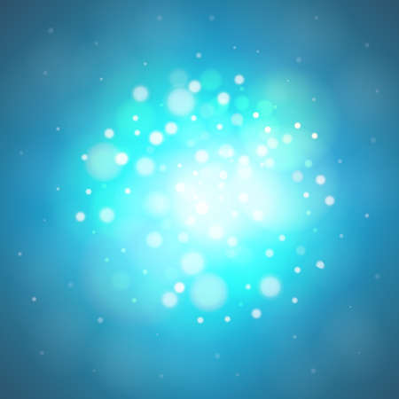 blue bokeh abstract light background. Vector illustrationのイラスト素材