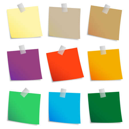 Colored set of sticky notes. のイラスト素材