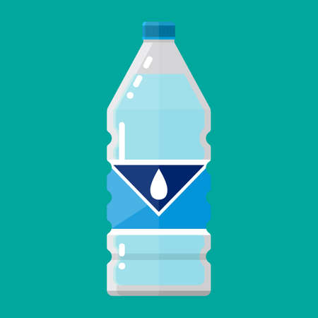 plastic bottle of pure waterのイラスト素材